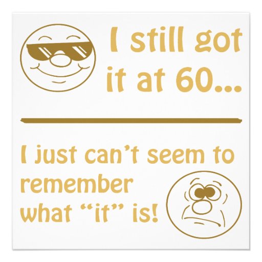 Funny Faces 60th Birthday Gag Gifts Announcements
