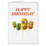 Funny Faces birthday card