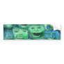 Funny Faces. Fun Cartoon Monsters. Green. Bumper Stickers