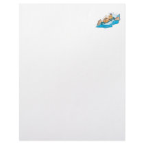 funny family whitewater rafting cartoon letterhead