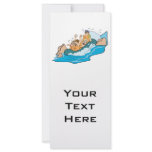 funny family whitewater rafting cartoon rack card design