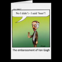 Funny Famous Artist Cartoon Gift! cards