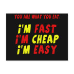Funny Fast Cheap Easy T-shirts Gifts Post Cards