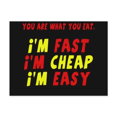 Funny Fast Cheap Easy T-shirts Gifts Post Cards by sagart1952