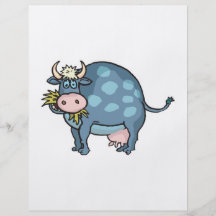 funny fat blue cow flyers
