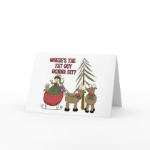 Funny Fat Guy Christmas Card