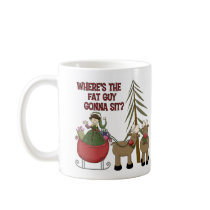Funny Fat Guy Christmas Coffee Mug/Cup