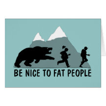 Funny fat joke greeting card