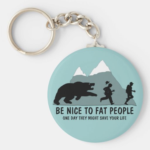 Funny fat joke keychains