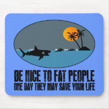 Funny fat joke mouse pads
