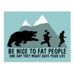 Funny fat joke postcards