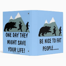 Funny fat person 3 ring binders