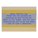 Funny Fathers Day Blue and Brown Greeting Cards