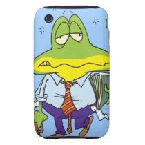 funny fatigued tired working man frog tough iphone 3 cases