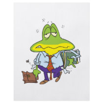 funny fatigued tired working man frog full color flyer