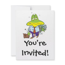 funny fatigued tired working man frog personalized announcement