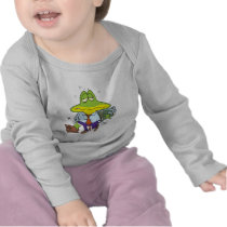 funny fatigued tired working man frog t shirt