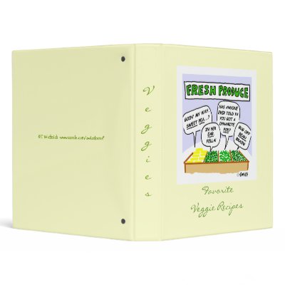 Funny Favourite Veggie Recipe Binder by Swisstoons