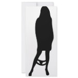 funny female silhouette icon rack cards