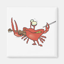 funny fiddler crab cartoon refrigerator magnet