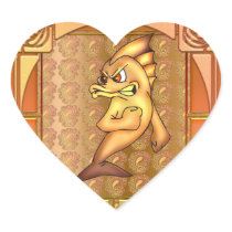 Funny Fighting Fish Sticker