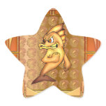 Funny Fighting Fish Star Stickers
