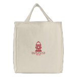 Funny Fire Hydrant Quote Tote Bag Embroidered embroidered bags