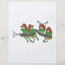 funny firefighter froggy frogs flyers