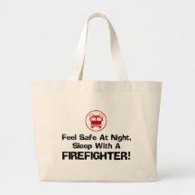 Funny Firefighter Tote Bags