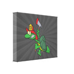 funny fireman firefighter turtle cartoon canvas prints