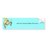 Funny Fish And Worm Bumper Sticker
