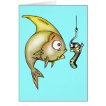 Funny Fish And Worm Cards