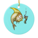 Funny Fish And Worm Christmas Tree Ornaments