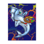 Funny Fish Artist Post Card