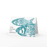 Funny Fish Gratitude Greetings Thank You Cards
