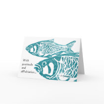 Funny Fish Gratitude Greetings Thank You Cards