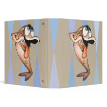 Funny Fish In Love 3 Ring Binder