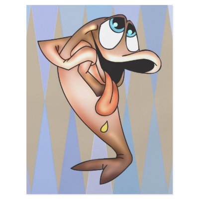 Funny Fish In Love Flyers by sagart1952