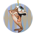 Funny Fish In Love Ornaments