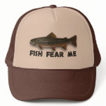 Funny Fisherman  Fish Fear Me Mesh Hats