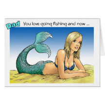 Funny Fishing Father's Day Greeting Cards