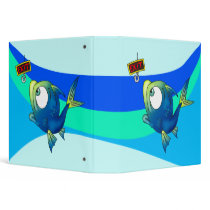 Funny Fishing Fish Vinyl Binders