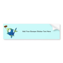Funny Fishing Fish Bumper Sticker