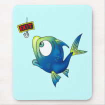 Funny Fishing Fish Mousepad