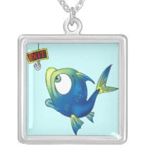 Funny Fishing Fish Pendant