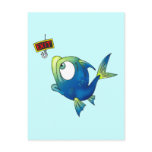 Funny Fishing Fish Postcard