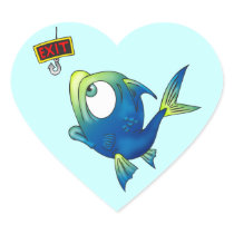 Funny Fishing Fish Sticker