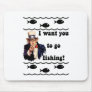 Funny fishing humor mouse mat