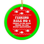 Funny fishing christmas ornament