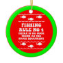 Funny fishing christmas ornament